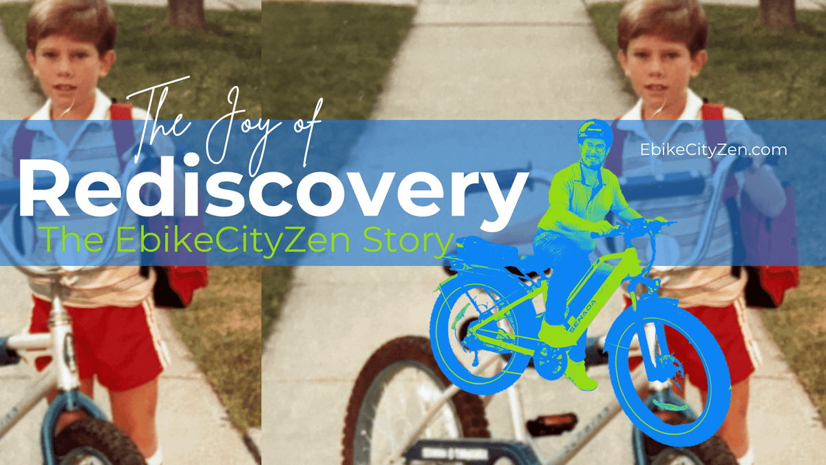 cover image for a blog post about ebikecityzen.com owner Joe Borrelli - featuring him with a bicycle when he was a child