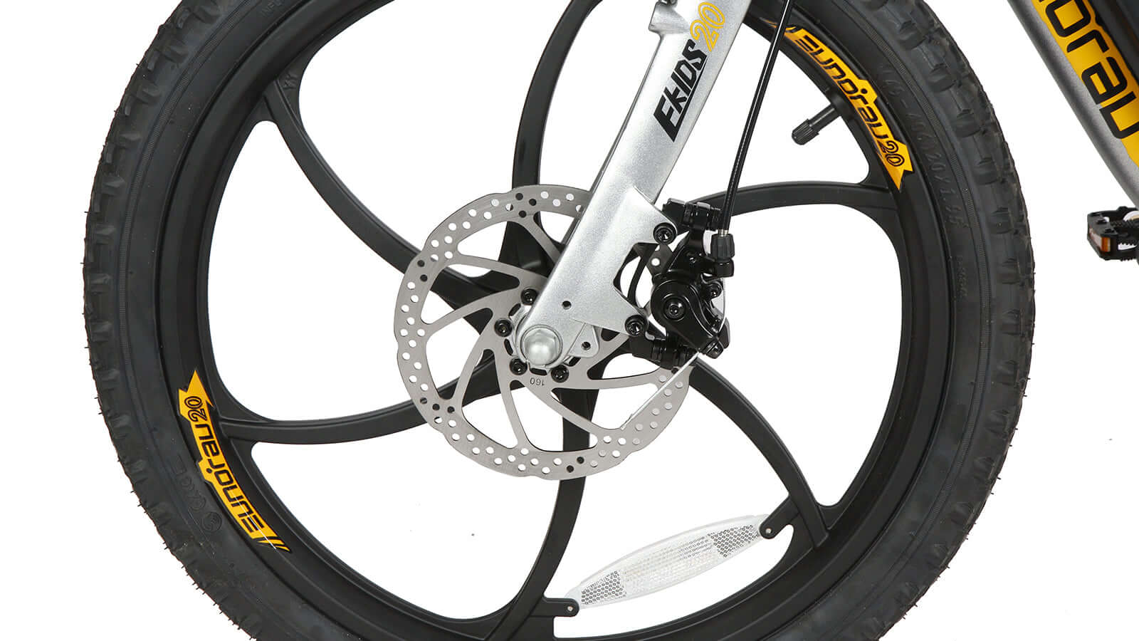 EUNORAU EKIDS-20 ebike front wheel detail