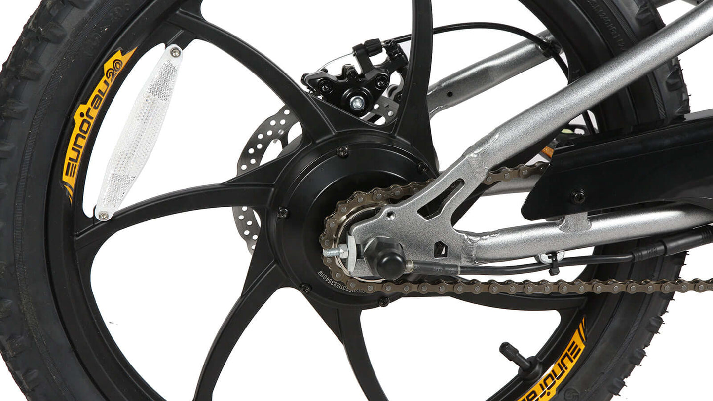 EUNORAU EKIDS-20 ebike rear wheel detail