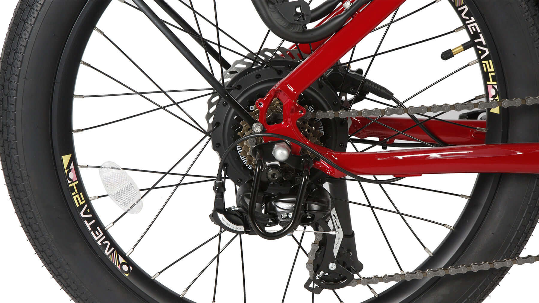 EUNORAU META Ebike rear gears detail