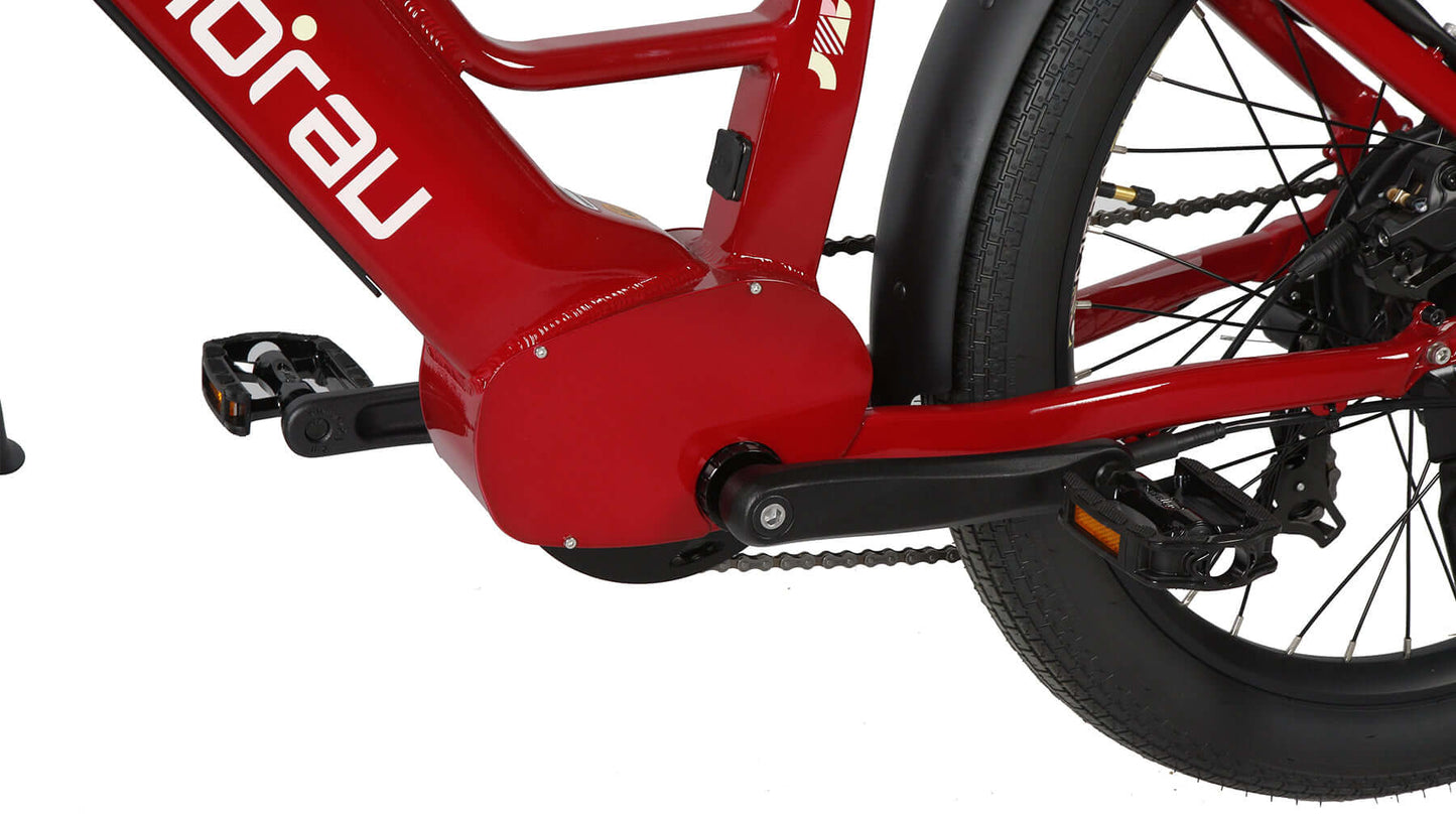 EUNORAU META Ebike crank and pedal detail