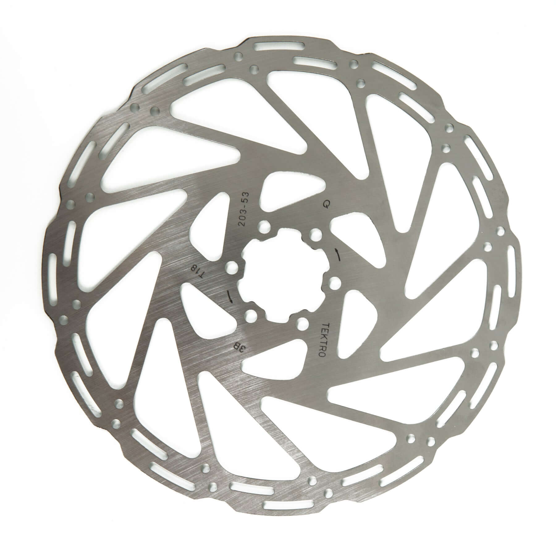 TEKTRO 4 Pistons Hydraulic Brake Set with 203MM Disc Brake Rotor rotor close up