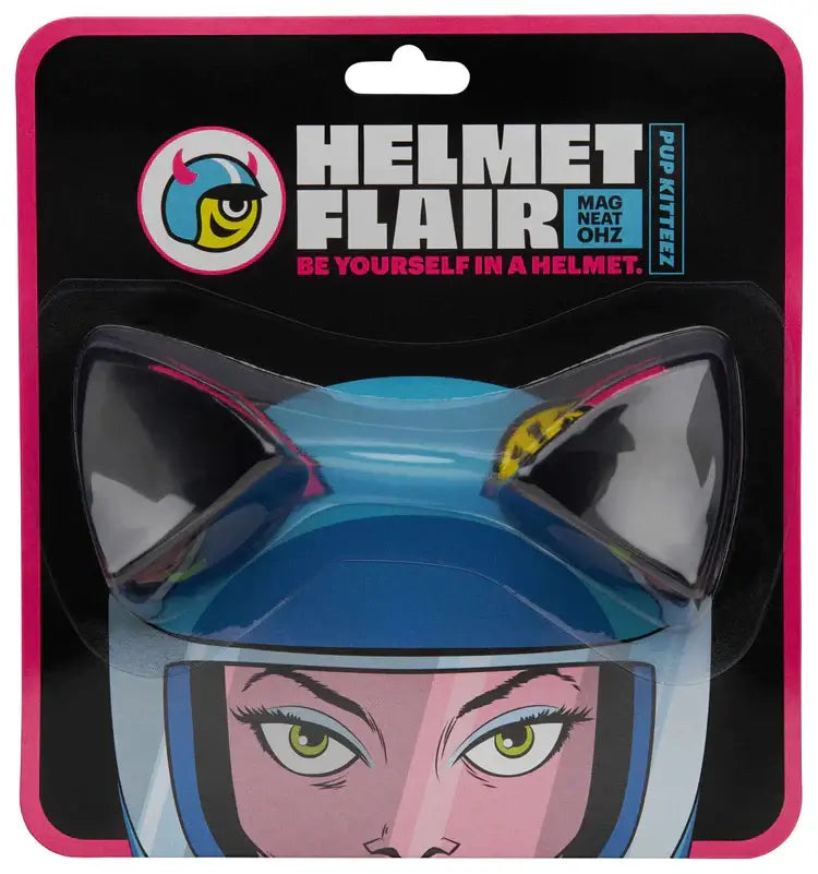 Helmet Flair MagNeatOhz black cat ears package