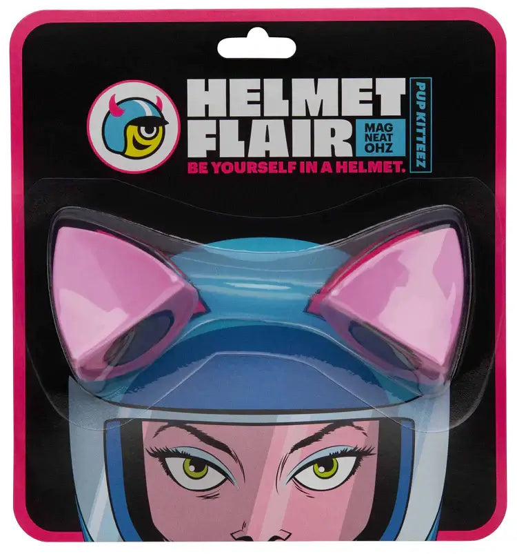 Helmet Flair MagNeatOhz pink cat ears package