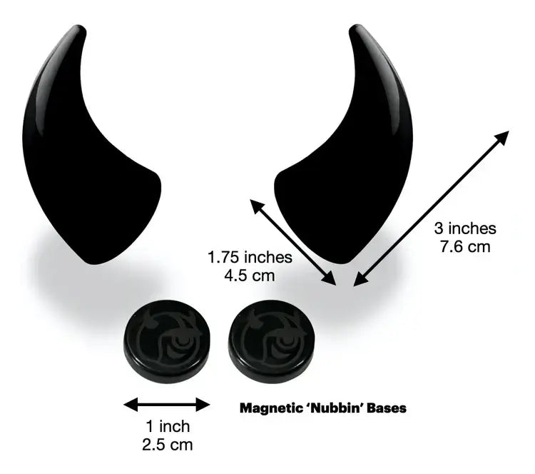 Helmet Flair MagNeatOhz black devil horns measurements and specifications