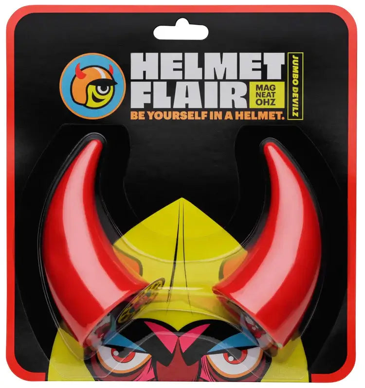Helmet Flair MagNeatOhz red devil horns package