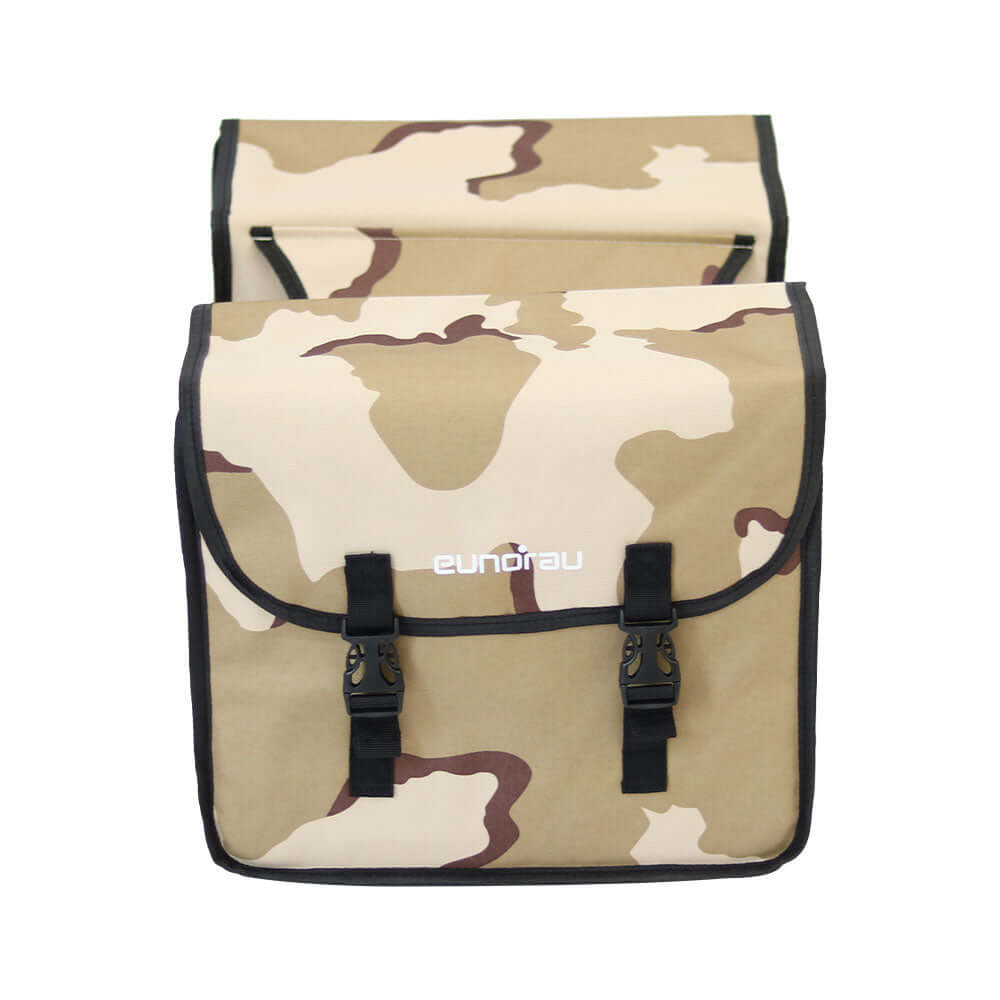 Pannier Bag Set for Eunorau Ebikes equipped with a rear rack side view