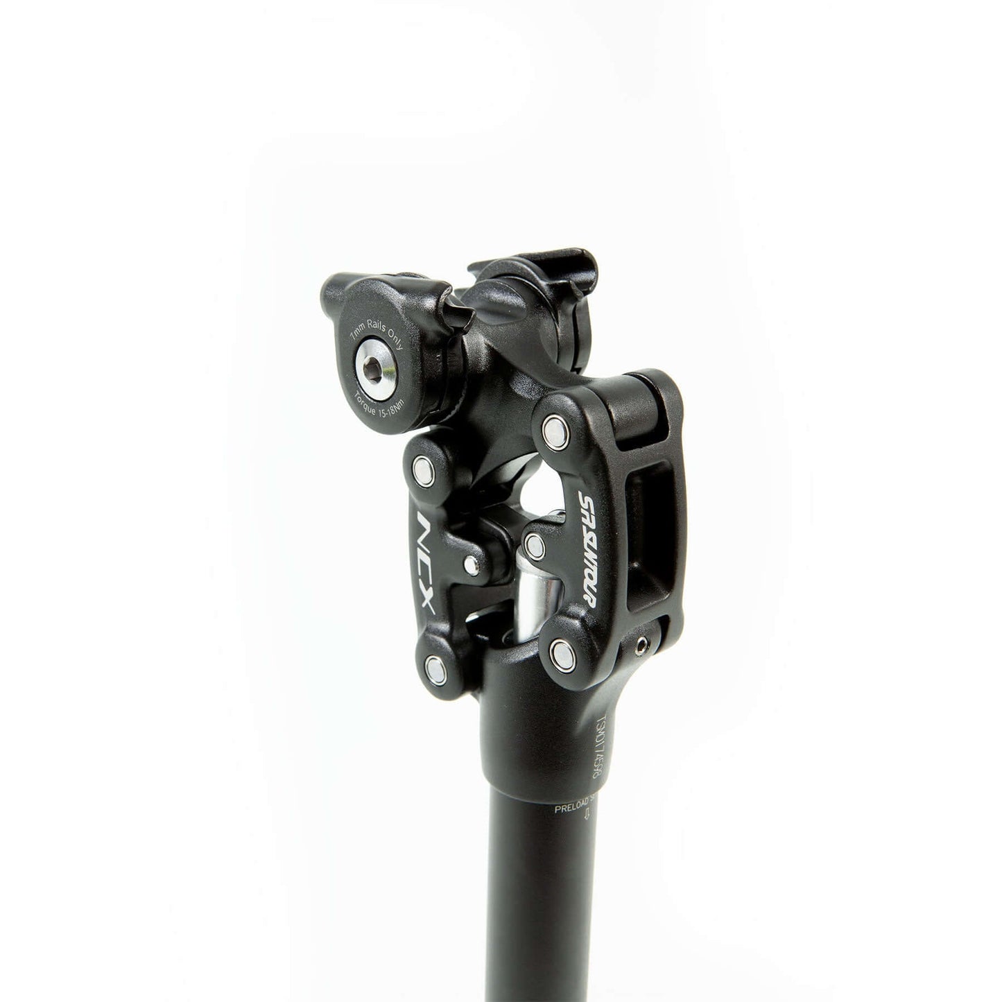 Comfort Bump Absorbing Suspension Seat Post for Eunorau Ebikes close up of top of post