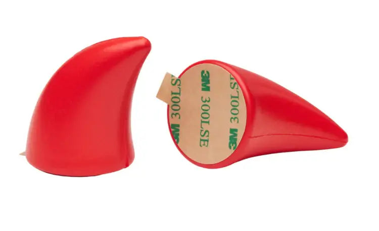 helmet flair softeez red devil horns close-up