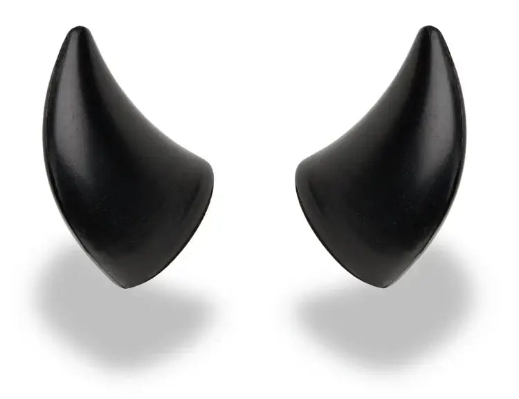 helmet flair softeez black devil horns detail