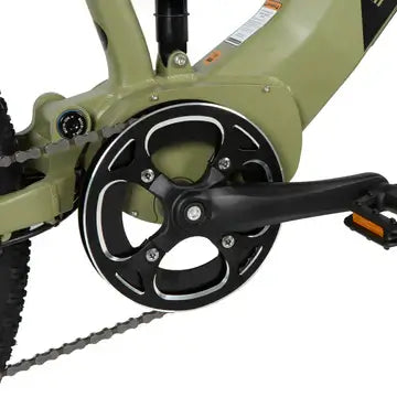 EUNORAU DEFENDER ebike chainring and crank detail