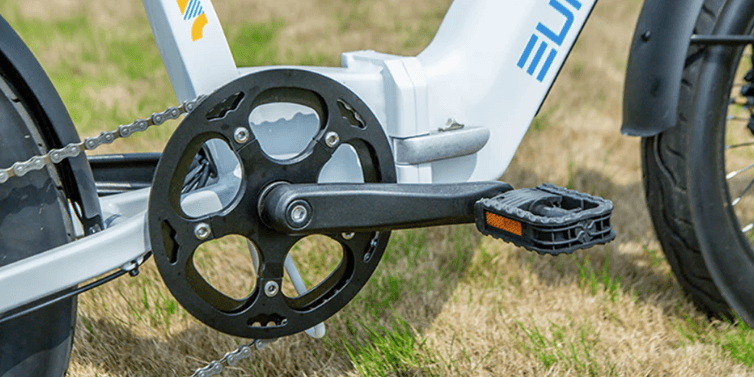 EUNORAU META Foldable ebike pedal and crank close up
