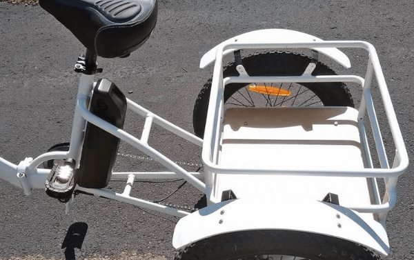 EUNORAU NEW-TRIKE rear basket detail highlighting cargo carrying capability