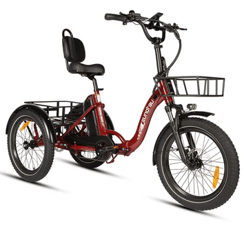 Eunorau New-Trike Red front quarter view