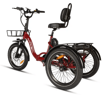 Eunorau New-Trike red rear quarter view
