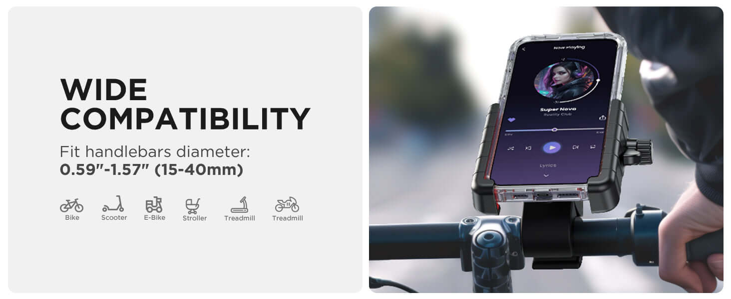 EbikeCityZen.com Cell Phone Holder For Ebike Handlebar