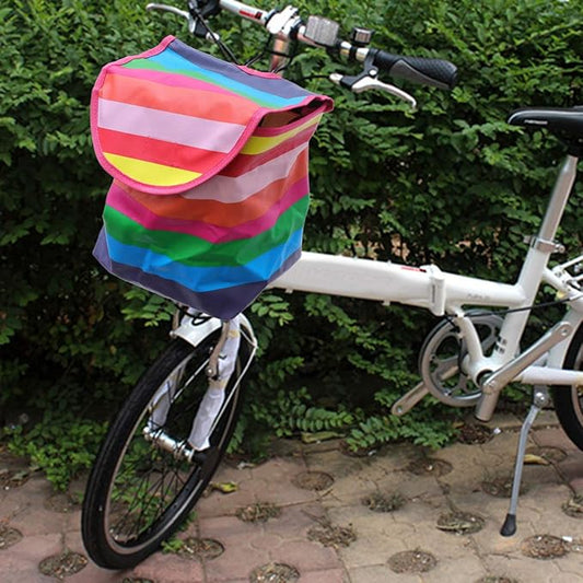Canvas Basket Bag for Ebikes- Multi Color Large Capacity