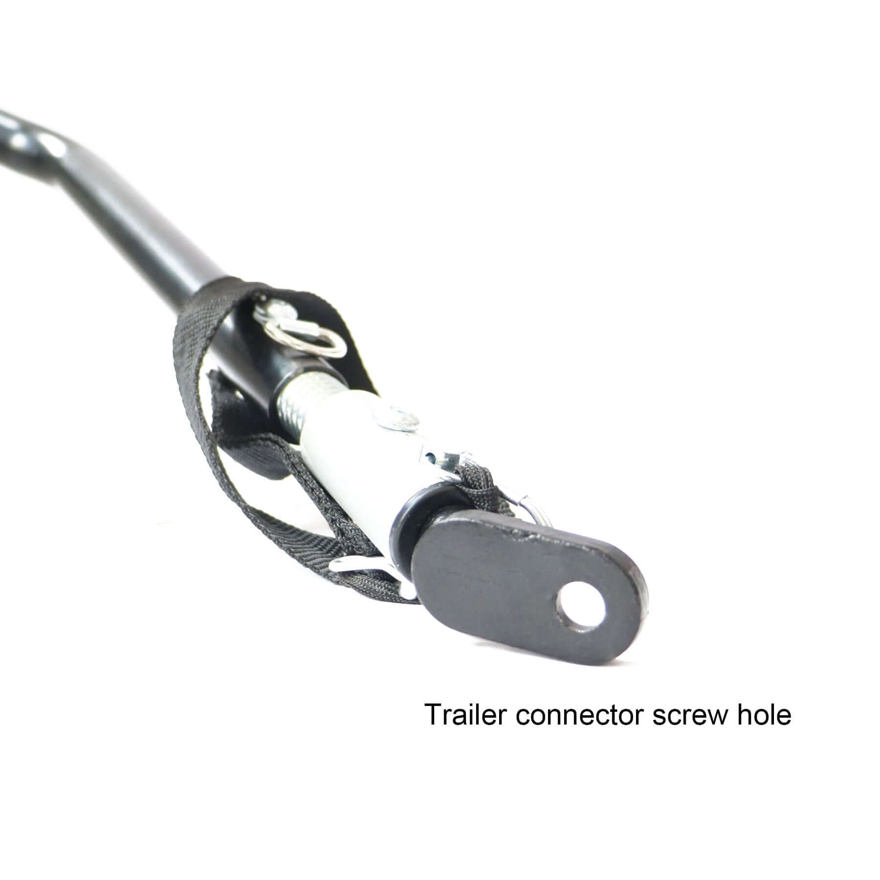 EUNORAU M12 to M10 Trailer Hitch Adapter Fit for Hub Motor Ebike shown how a trailer attaches to adapter