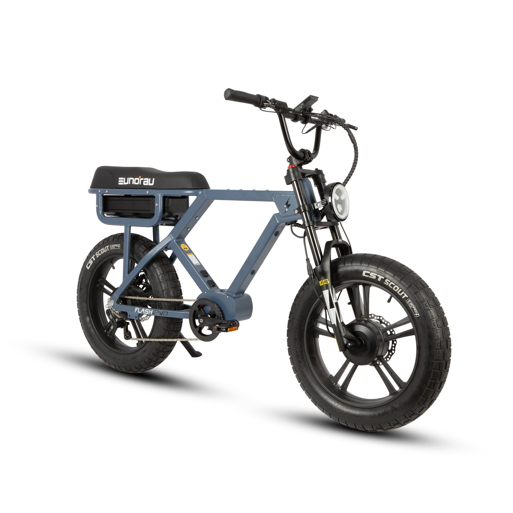 EUNORAU FLASH stylish ebike available in mid drive rear hub drive and all wheel drive