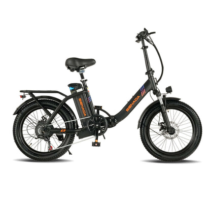 black Senada austin folding ebike right side view