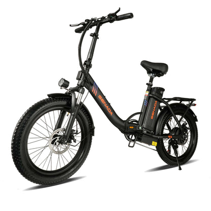 black senada austin folding ebike left side view