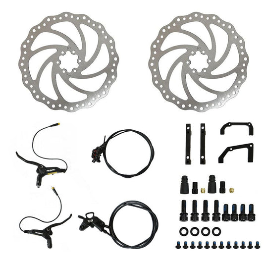 Replacement 4-Piston Hydraulic Brake Sensor Set with 203MM Disc Brake Rotors for Eunorau