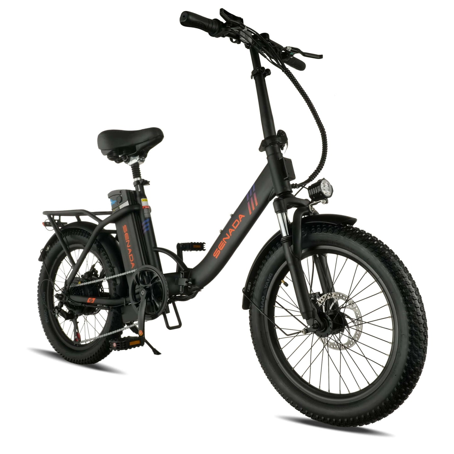 black Senada austin folding ebike right side view