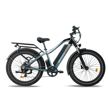 SENADA SABER PLUS electric bike with advanced motor, hydraulic disc brakes, and battery overheat protection for all-terrain adventure.