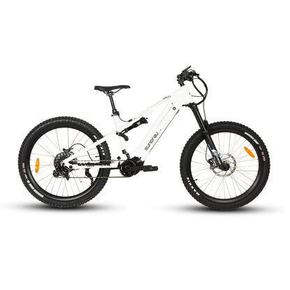 EUNORAU URUS 500W mid drive ebike with full suspension and torque sensor pedal assist