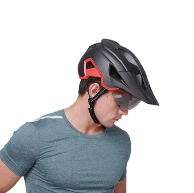 Bike Helmet with Removable Magnetic Goggles